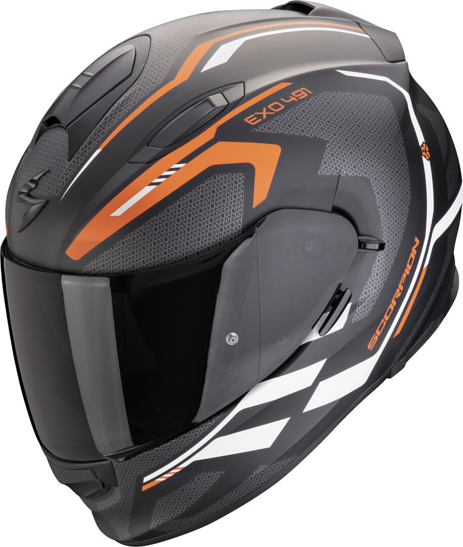 black matt/white/orange
