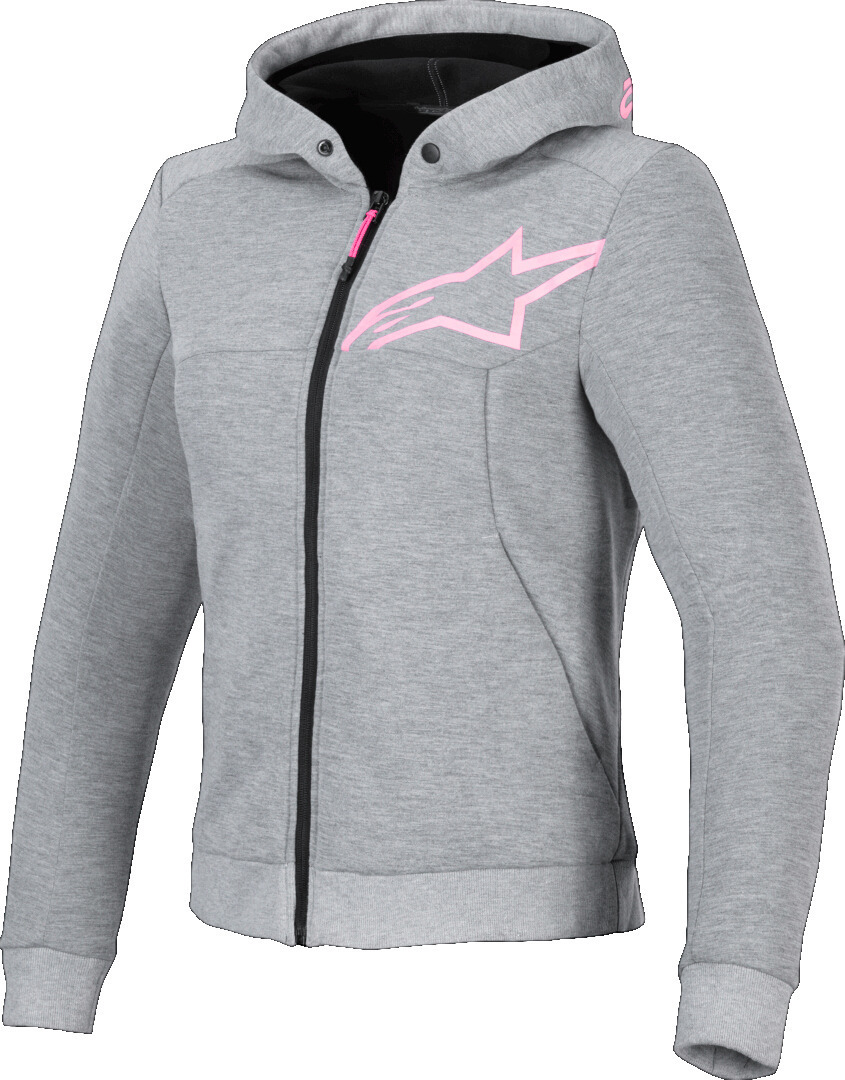 Alpinestars Stella Chrome V2 Sport Hanorac cu fermoar pentru motociclete pentru doamne Gri XS Figura 1