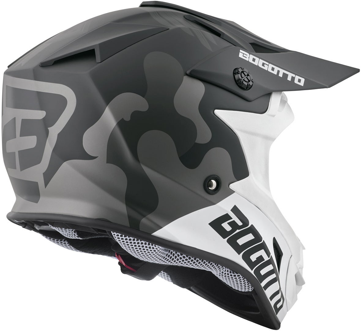Bogotto V328 Camo Motocross Helm schwarz/weiß S Abbildung 6