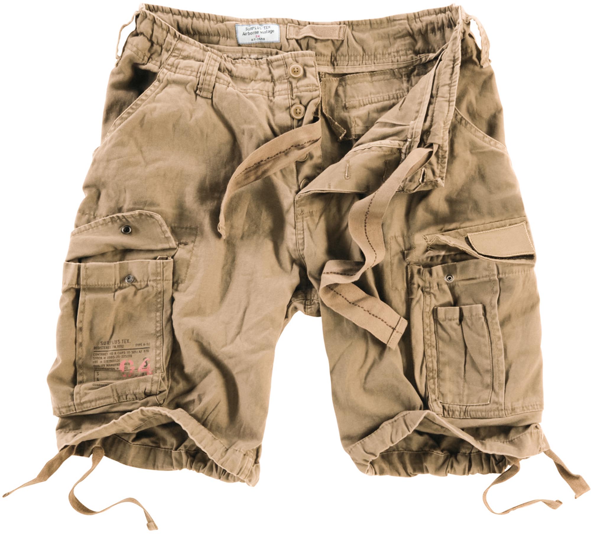 Surplus Airborne Vintage Patch Cortometraggi beige L Figura 3