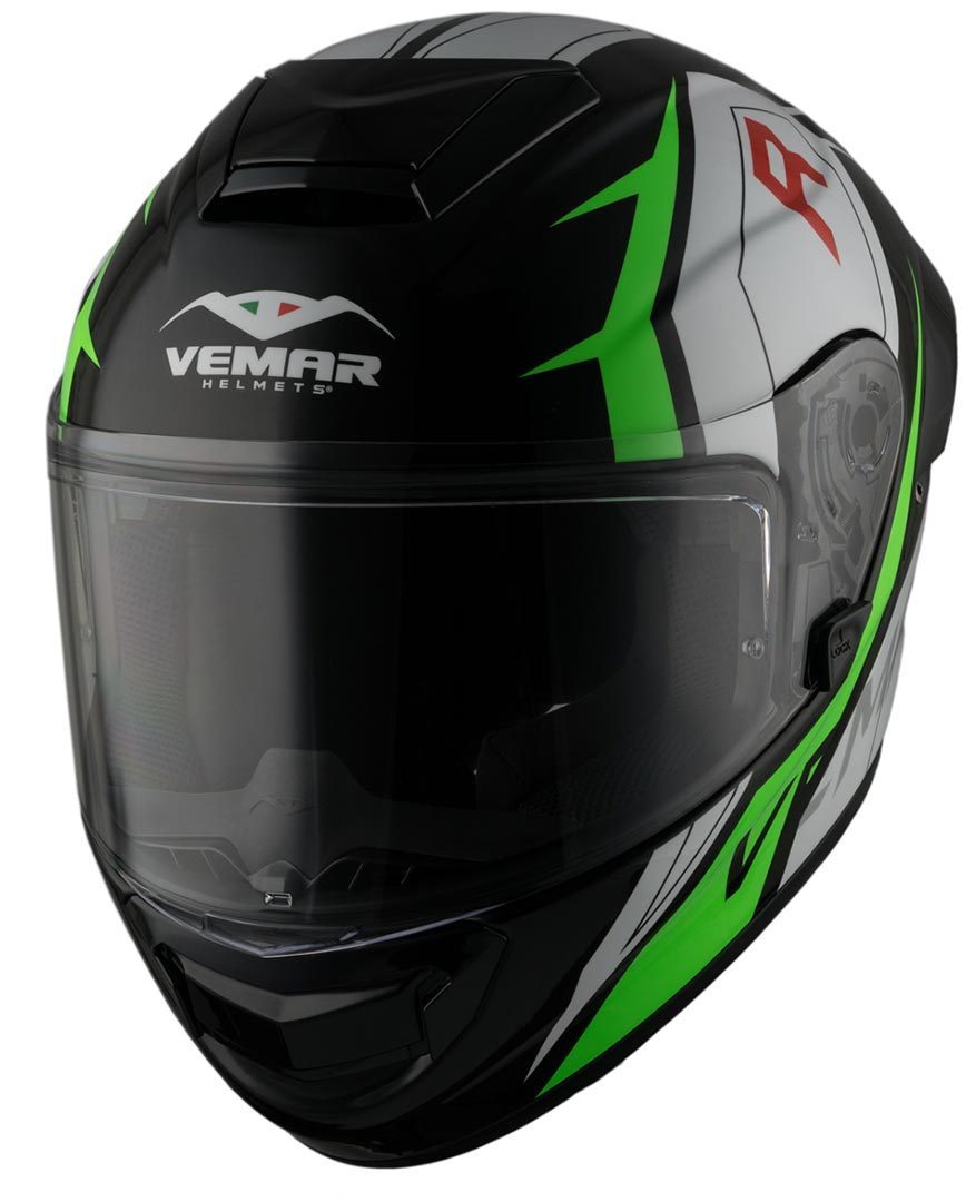 Vemar Hurricane Revenge Capacete preto/branco/verde M (57/58) Figura 3
