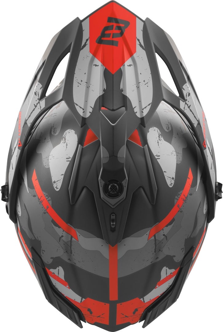 Bogotto FG-601 Sniper Enduro hjelm i glasfiber sort mat/grå/orange L Figur 10