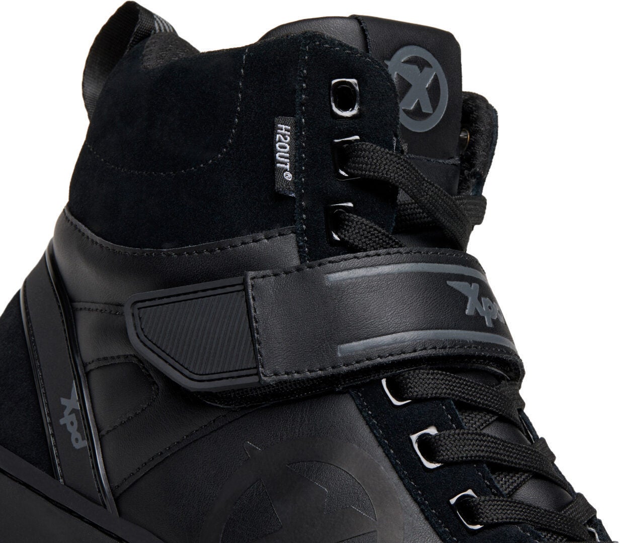 Side view of XPD Moto Pro H2Out waterproof Motorcycle Shoes