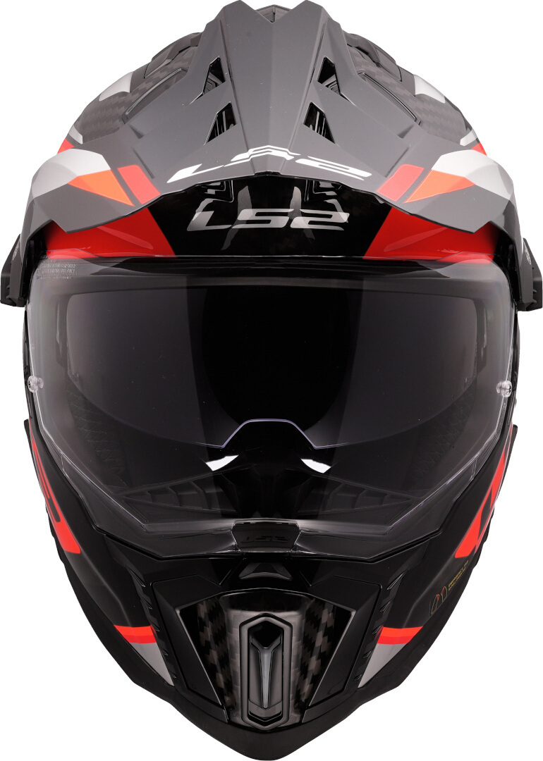 LS2 MX701 Explorer Carbon Frontier II Motocross Helm carbon/orange S (55/56) Abbildung 8