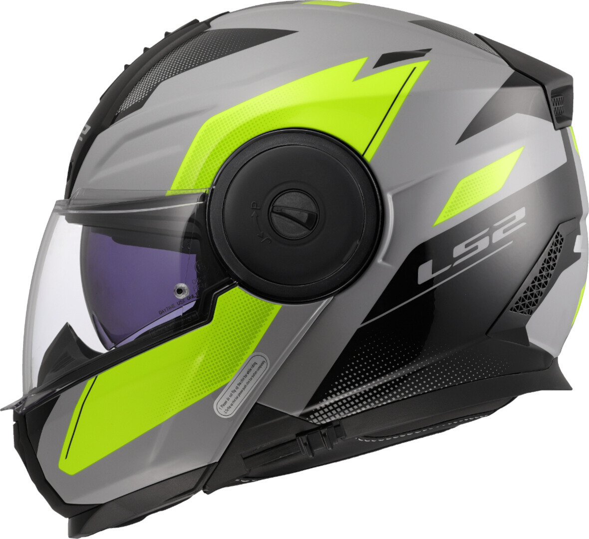 LS2 FF902 Scope II Duria Casco Grigio/Giallo neon S (55/56) Figura 11