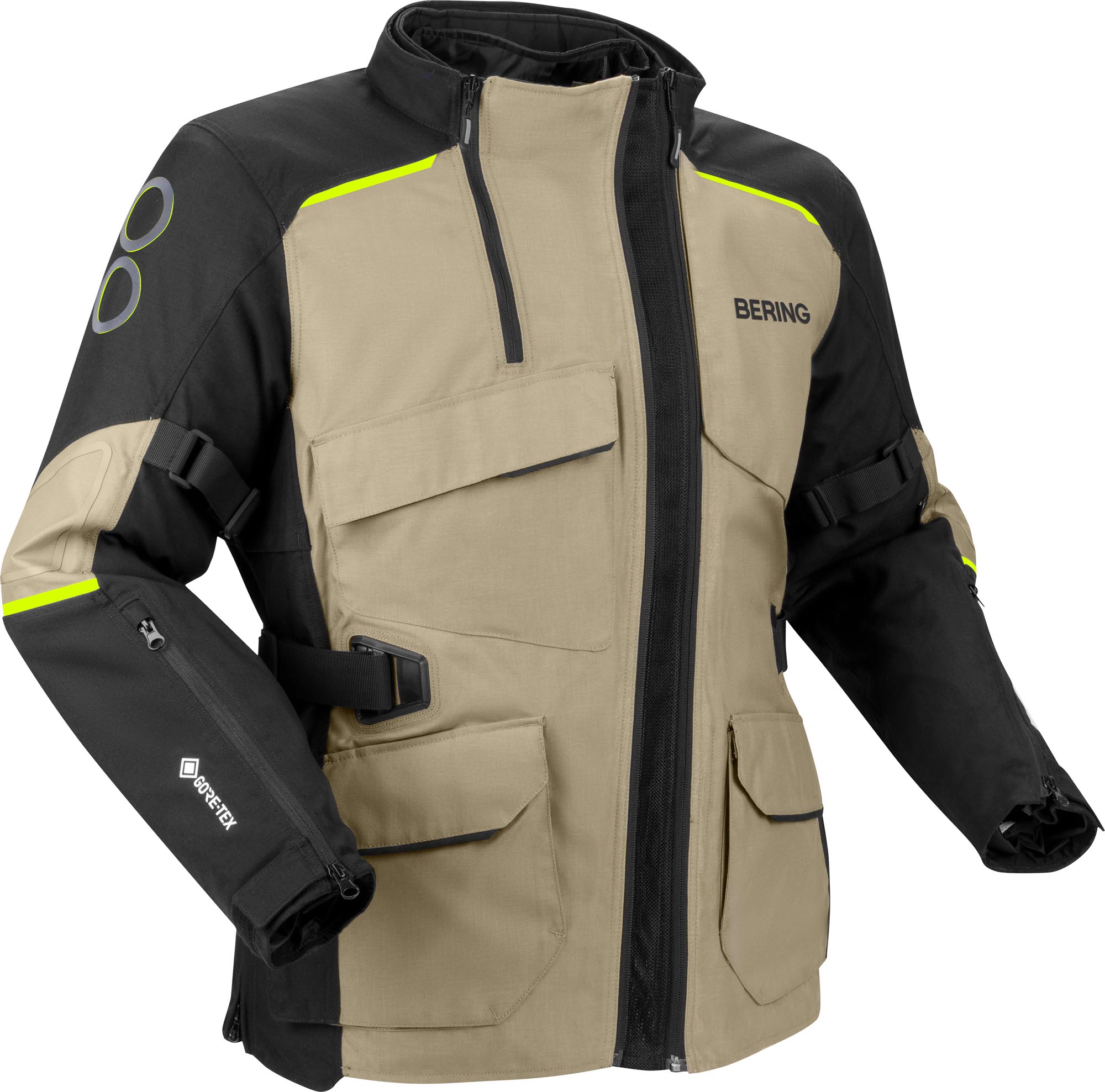 Bering Brisbane GTX Motorfiets Textieljas zwart/grijs M Figuur 3