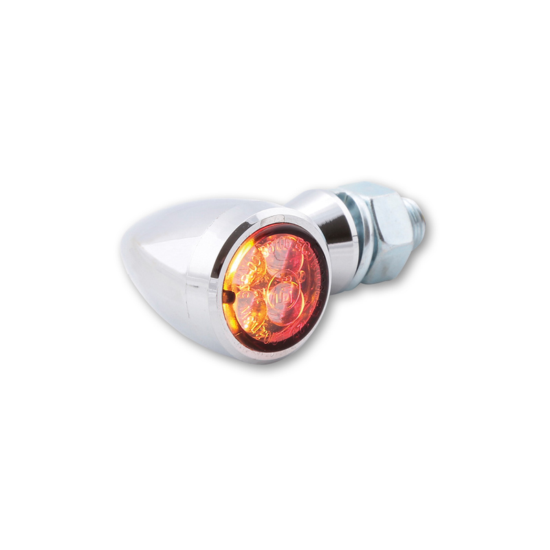 HIGHSIDER smart Sixteen Bullet LED Bakljus/Indikator Krom/Rök 3in1, E-godkänd (Par) Figur 5