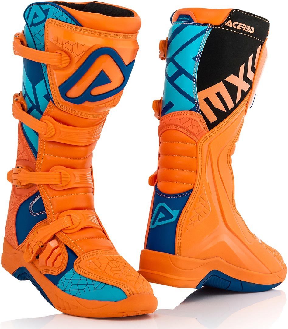 Acerbis X-Team Bottes Motocross Orange/Bleu 45 Figure 1