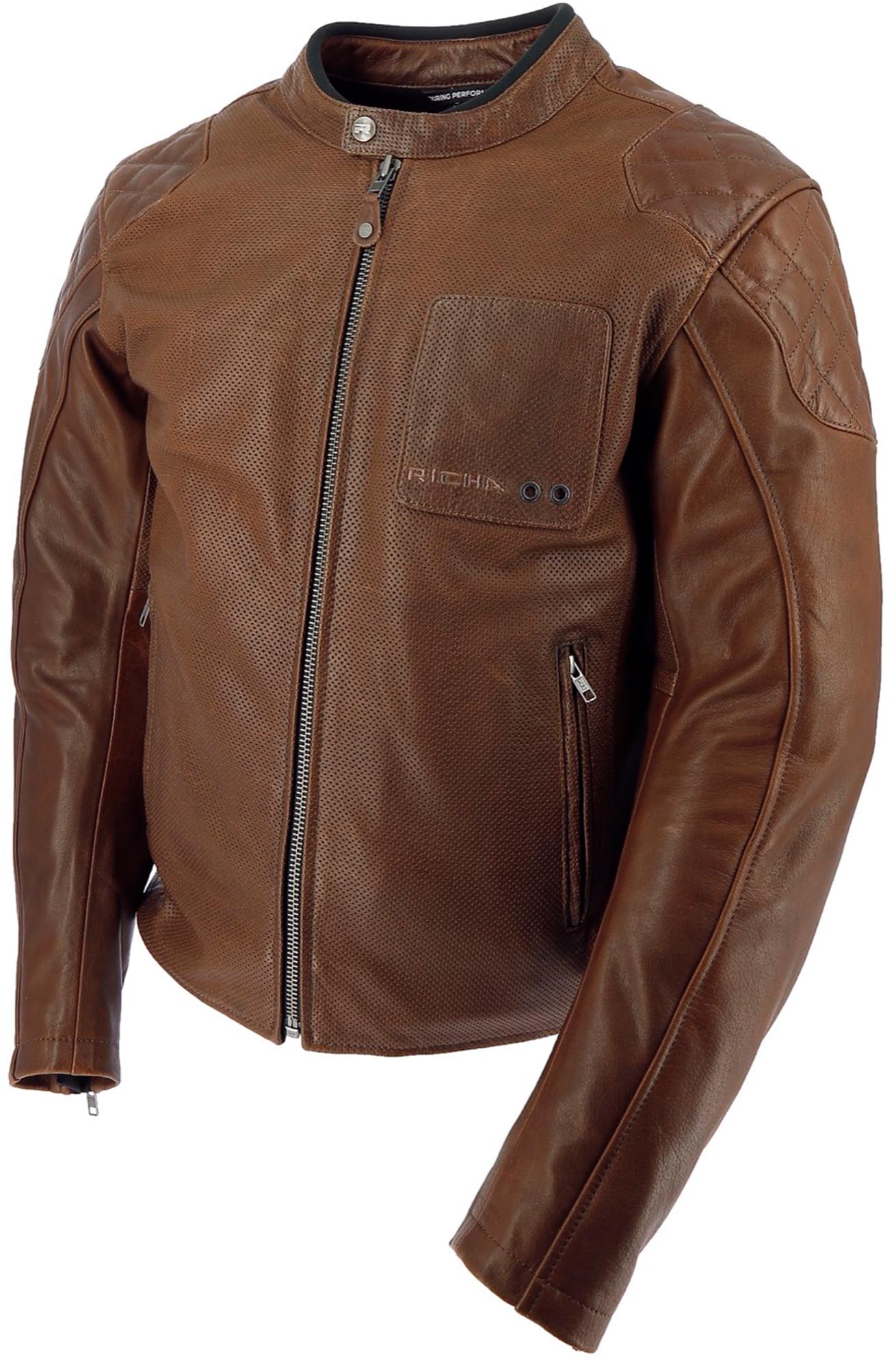 Richa Yorktown 2025 jaqueta de couro de motocicleta perfurada Artigo principal Figura 1