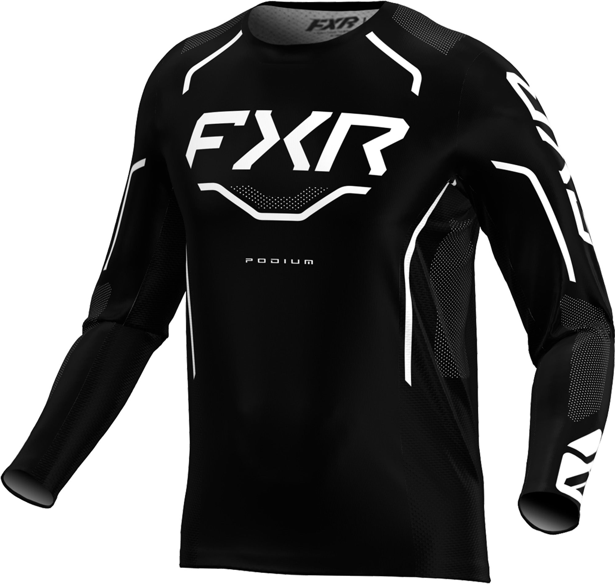 Fxr Men's Black/White Podium Relay Motocross Jersey