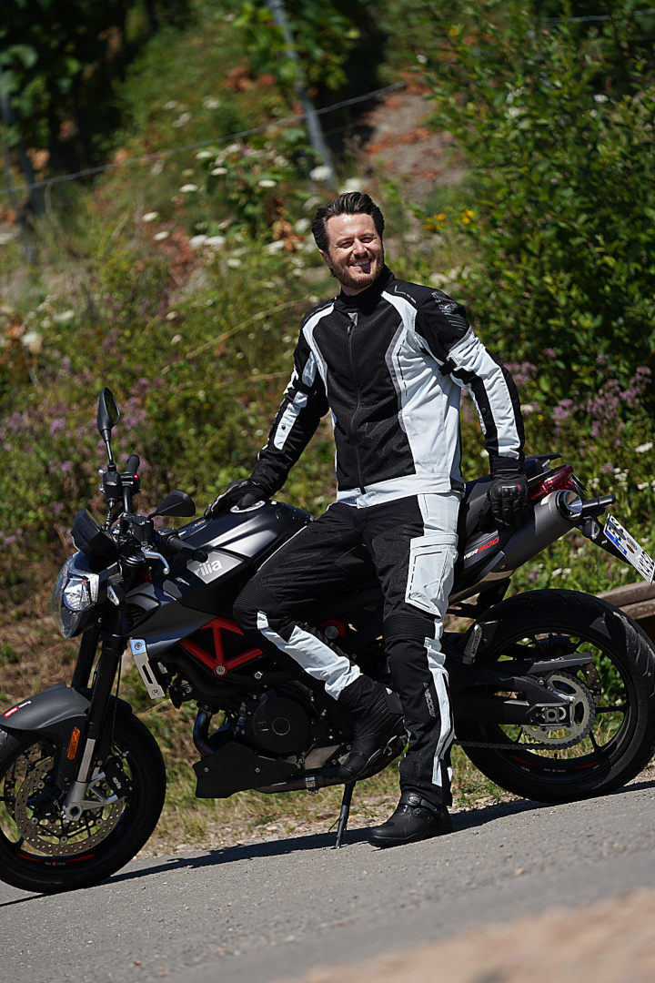 Modeka Khao Air Pantalon textile de moto Noir/gris clair L Figure 5
