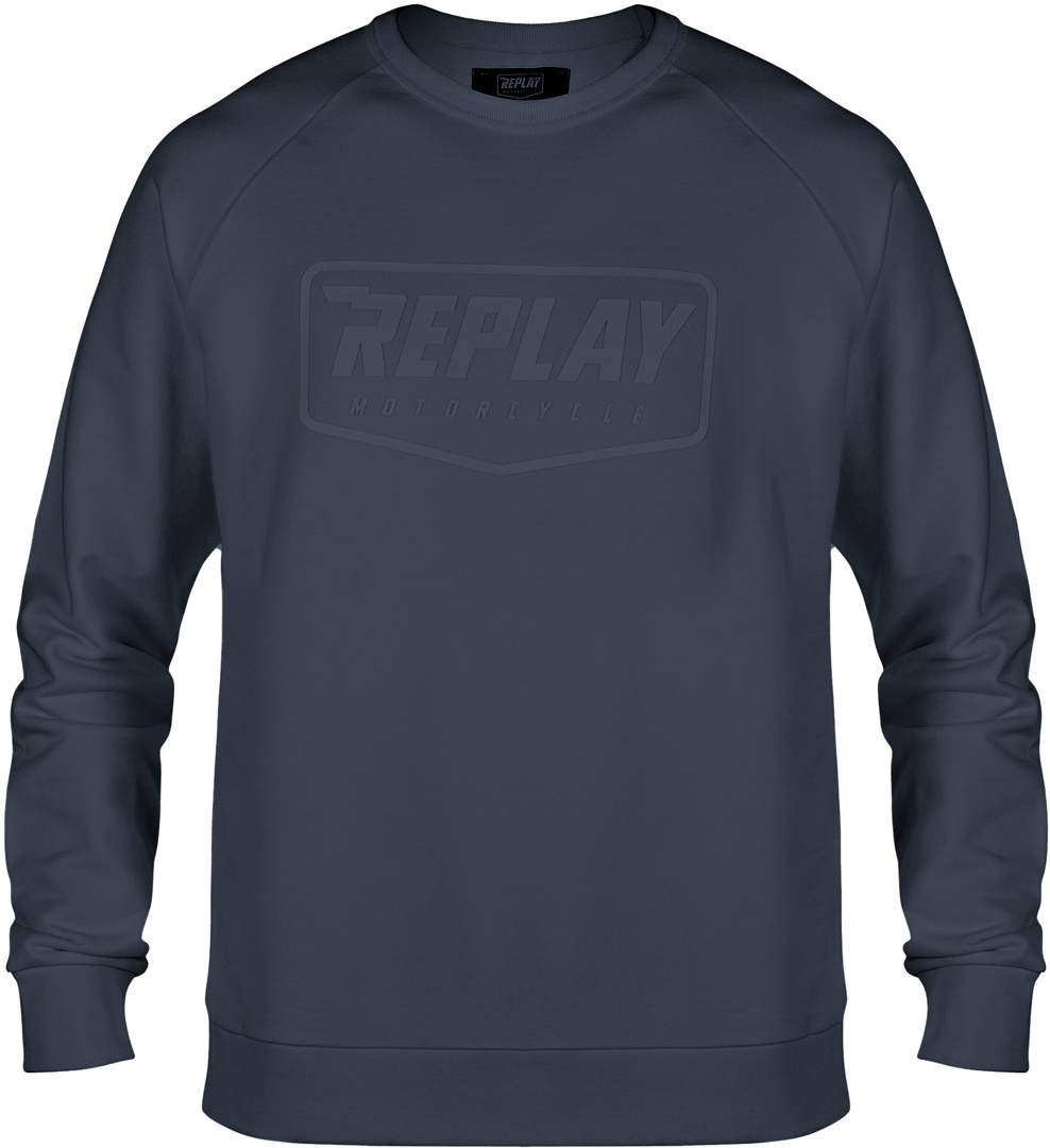 Replay Logo セーター 青 M 図1