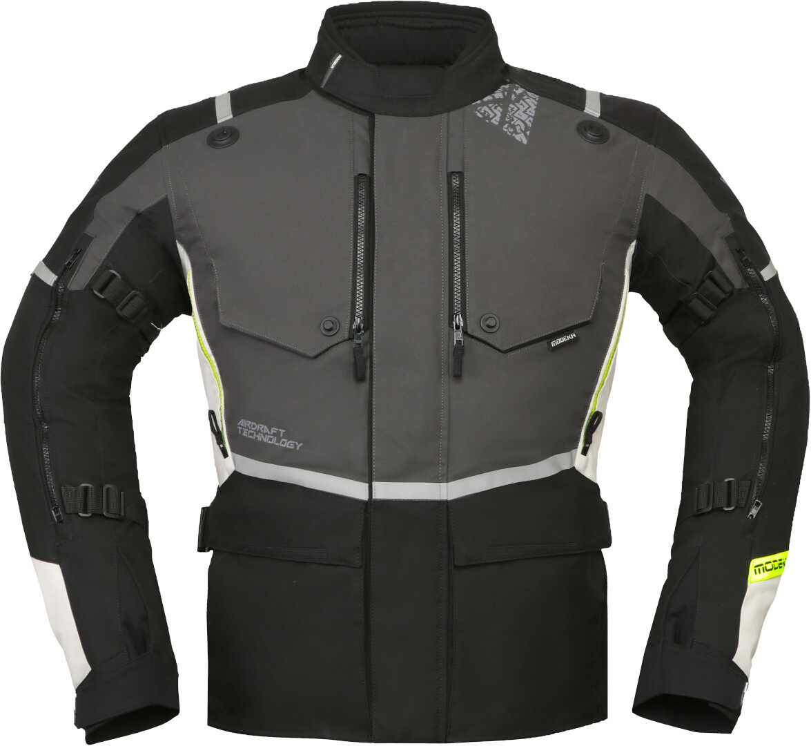 Modeka Trohn Motorrad Textiljacke hellgrau/dunkelgrau 5XL Abbildung 1