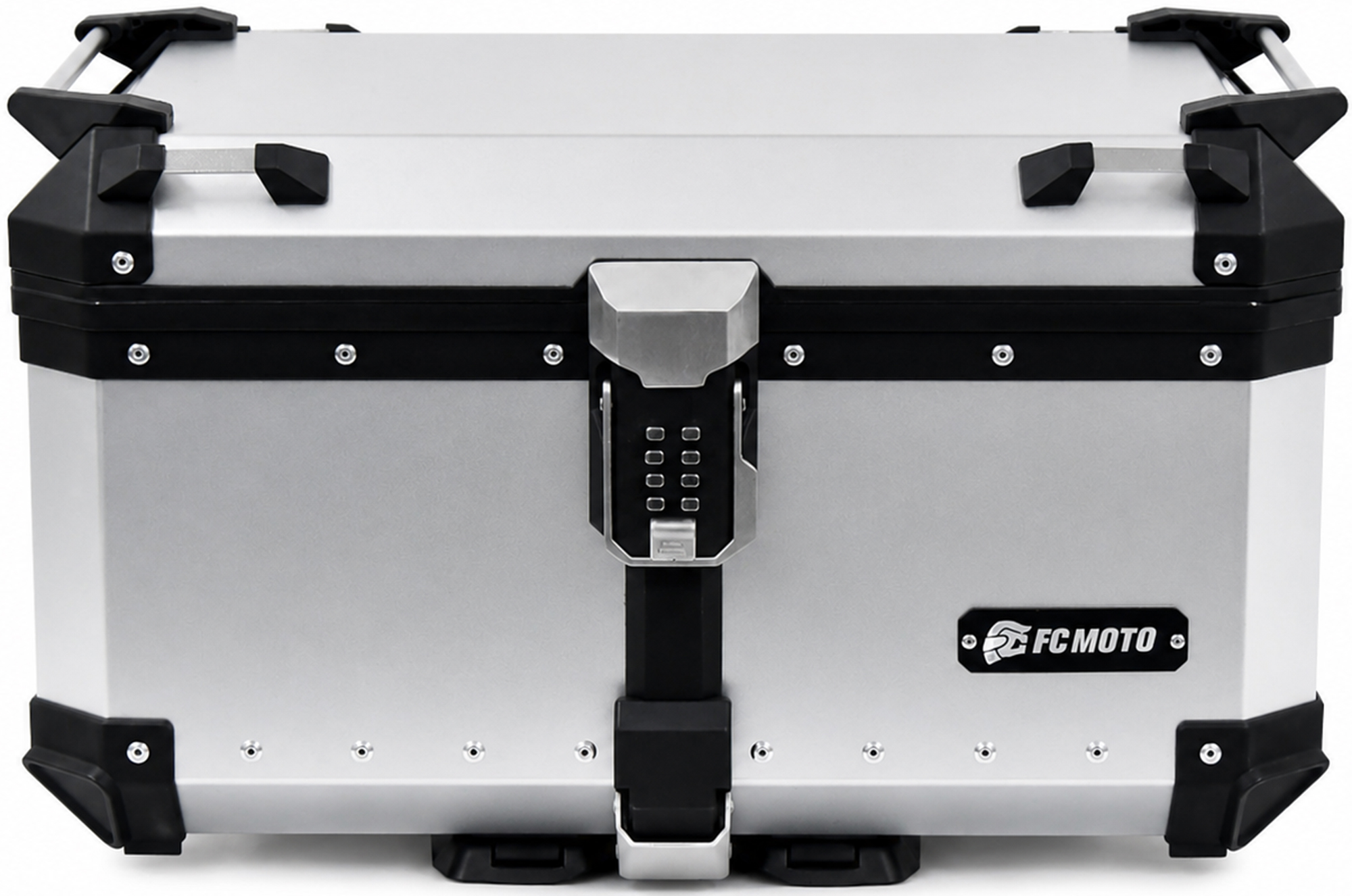 FC-Moto Terreno X PRO Keyless Alu Topcase with adjustable backrest Silver 65 Ltr. Figure 2