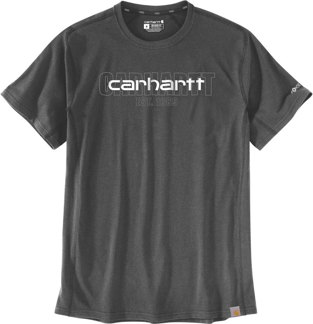 Carhartt Force Relaxed Fit Midweight Short-Sleeve Logo Graphic Triko tmavě šedá/bílá L Obrázek 1