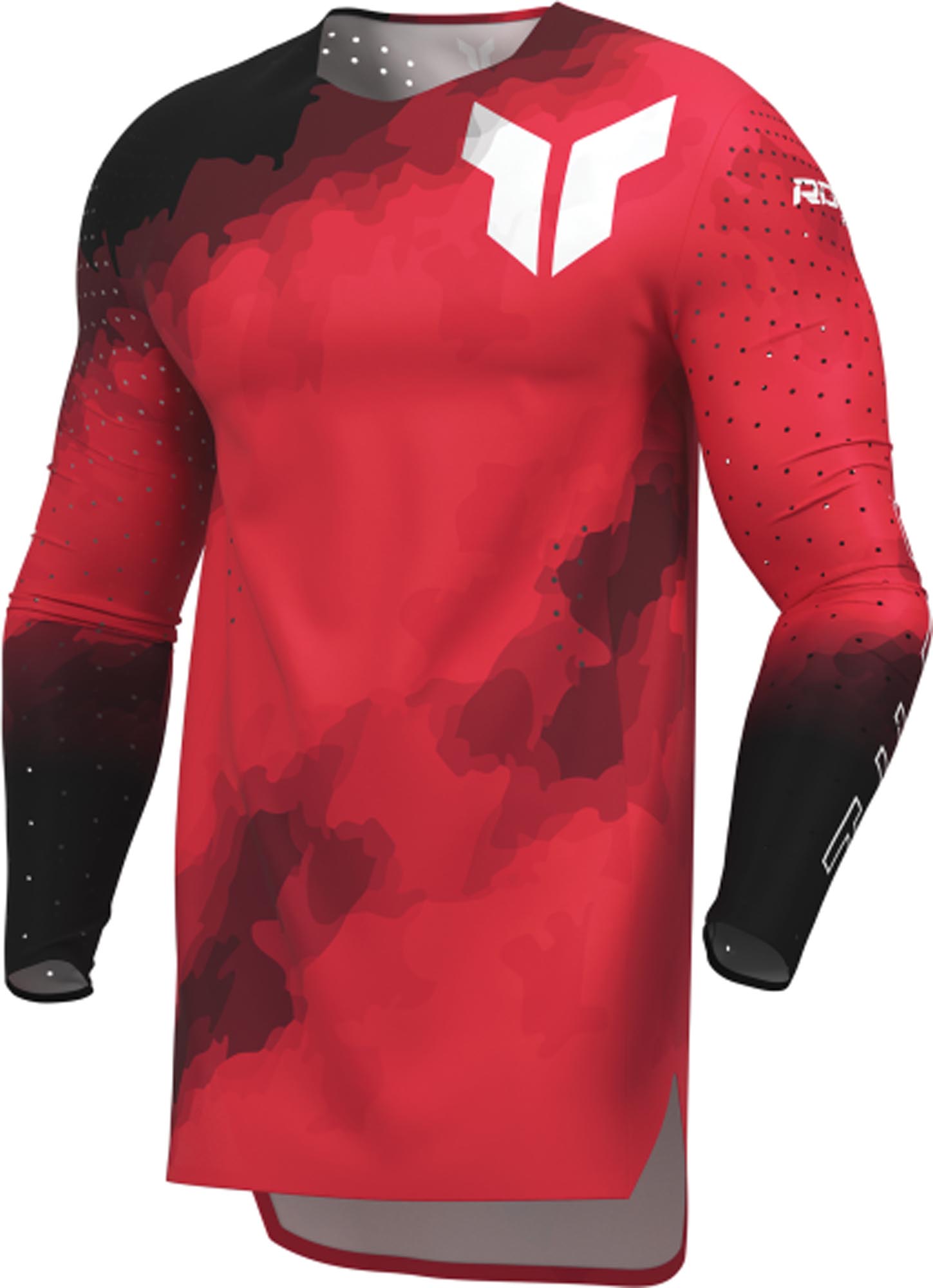 Thor Sportmode Carbon Motocrosstrøje sort/rød L Figur 1