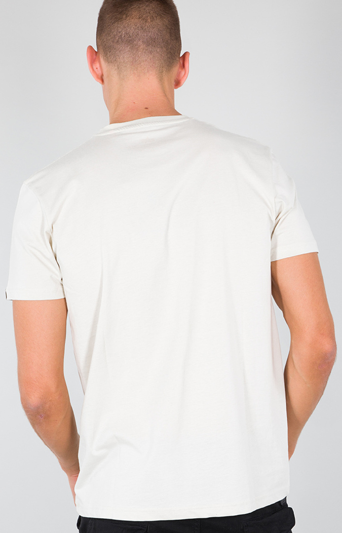 Alpha Industries Basic T Small Logo T-Shirt creme S Abbildung 2