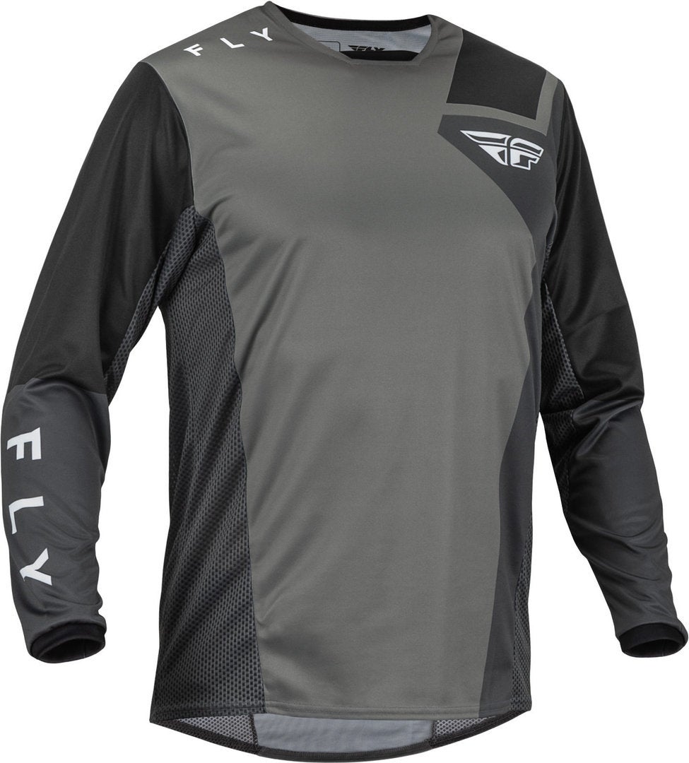 Fly Racing Kinetic Jet Motocross Jersey hellgrau/dunkelgrau/schwarz XL Abbildung 1