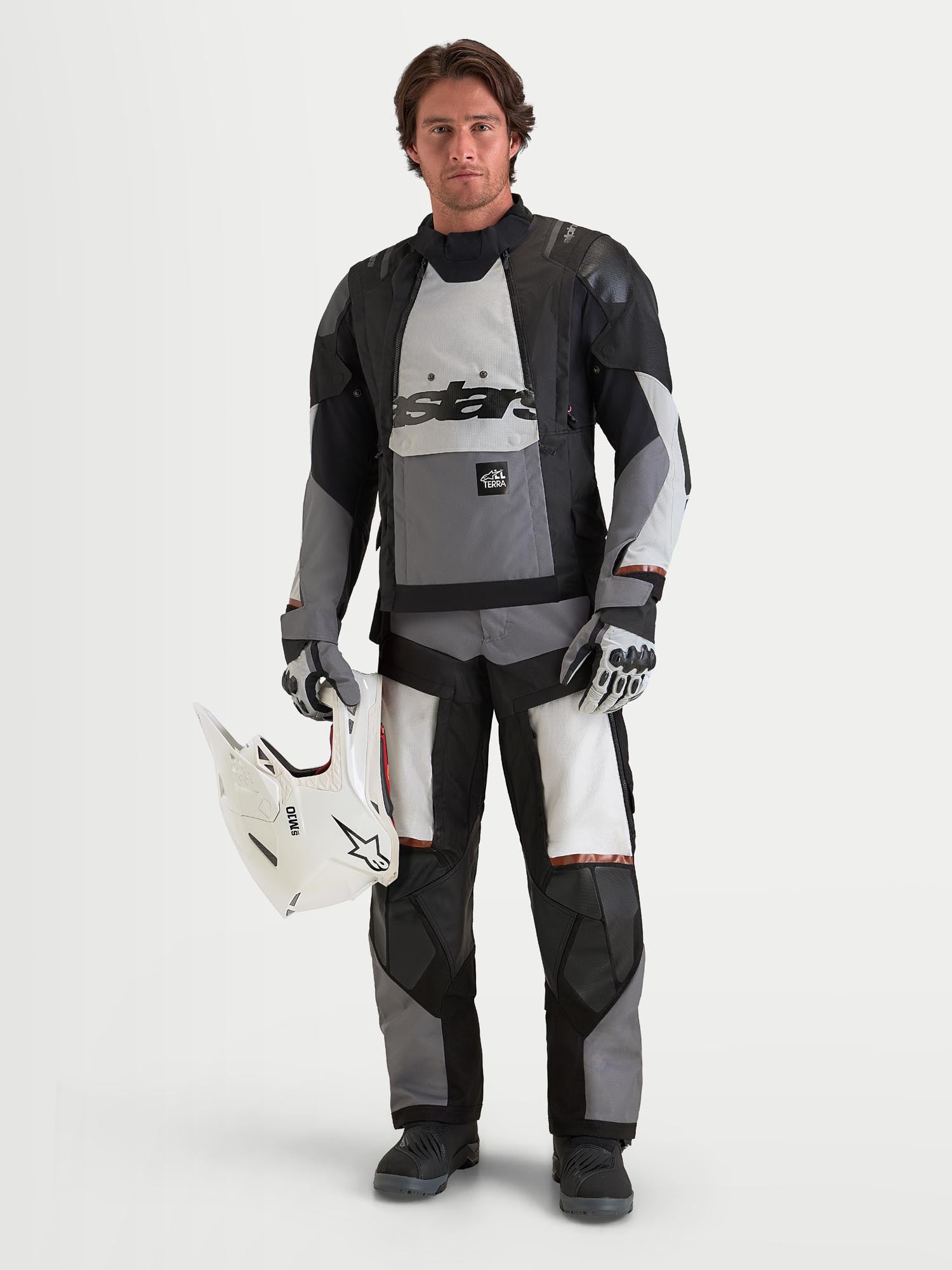 Alpinestars Harok V2 Drystar waterproof Motorcycle Textile Pants grey/black S Figure 3
