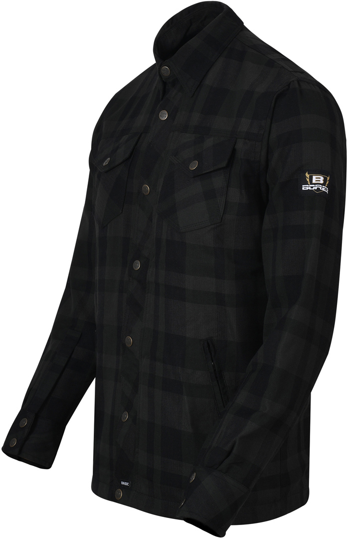 Bores Lumberjack Basic Motorrad Hemd schwarz/grau L Abbildung 2