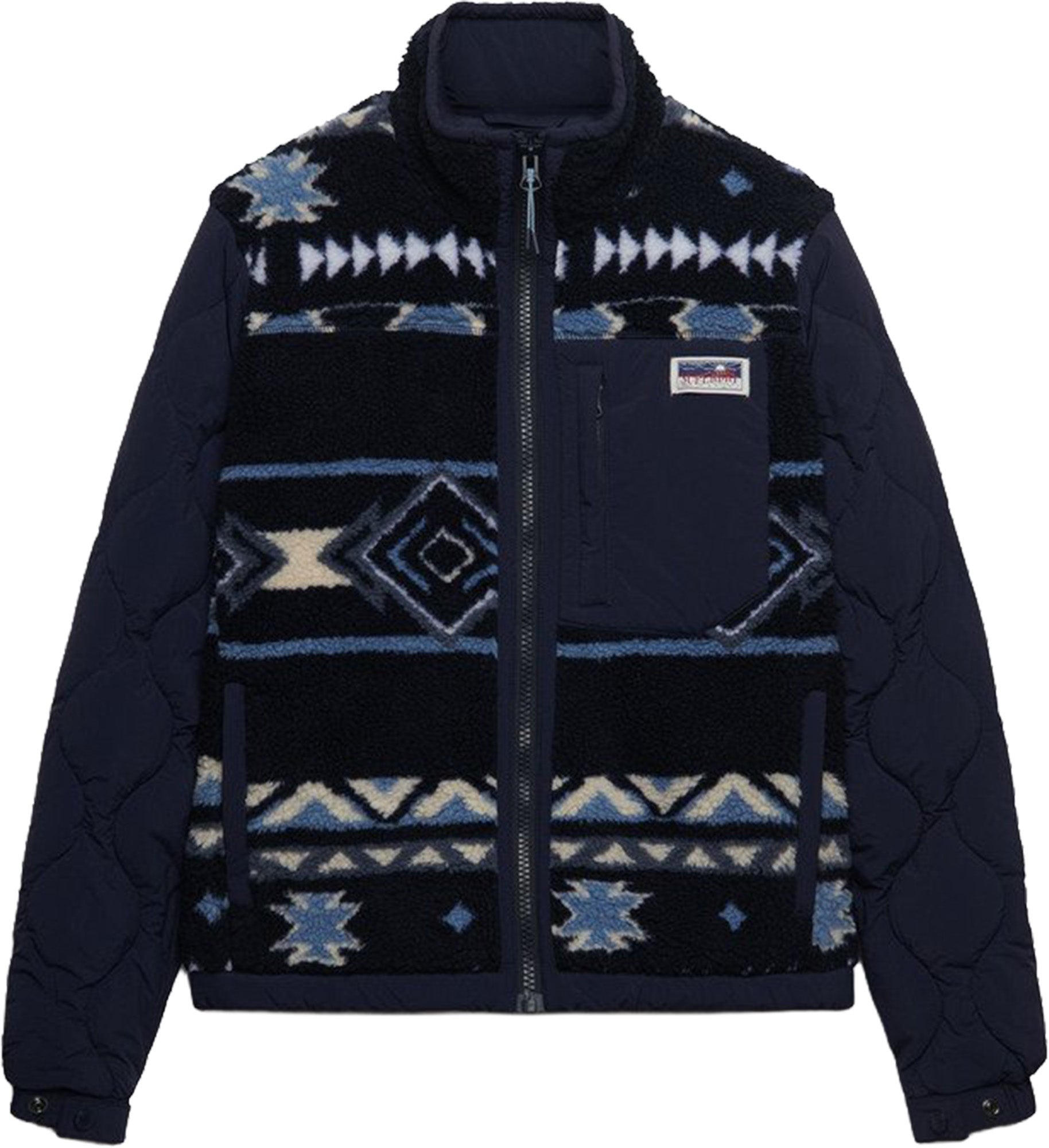 Superdry & Co Fleece Onion Quilt Hybridjacke blau 14 Abbildung 1