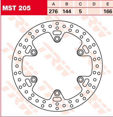 TRW Lucas MST205 brake disc rigid Figure 1