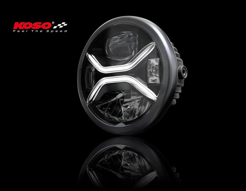 KOSO Farol LED XENITH, preto, montagem lateral Figura 3
