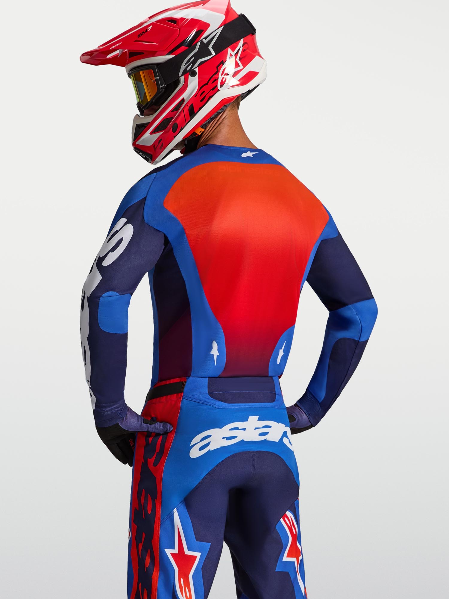 Alpinestars Racer Hunt Motocrosstrøje blå/rød L Figur 9