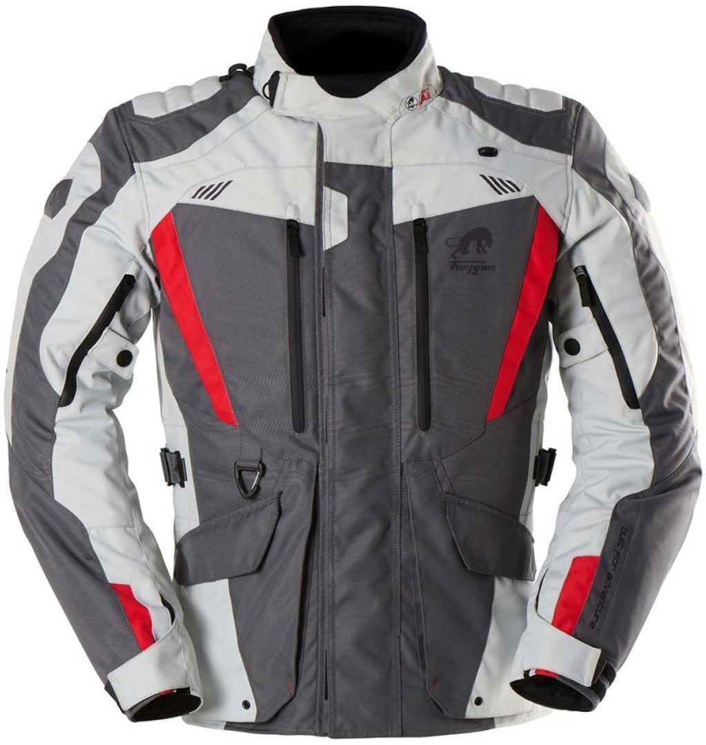 Furygan Apalaches Evo Motorcycle Textile Jacket grey/white/red 5XL Figure 1