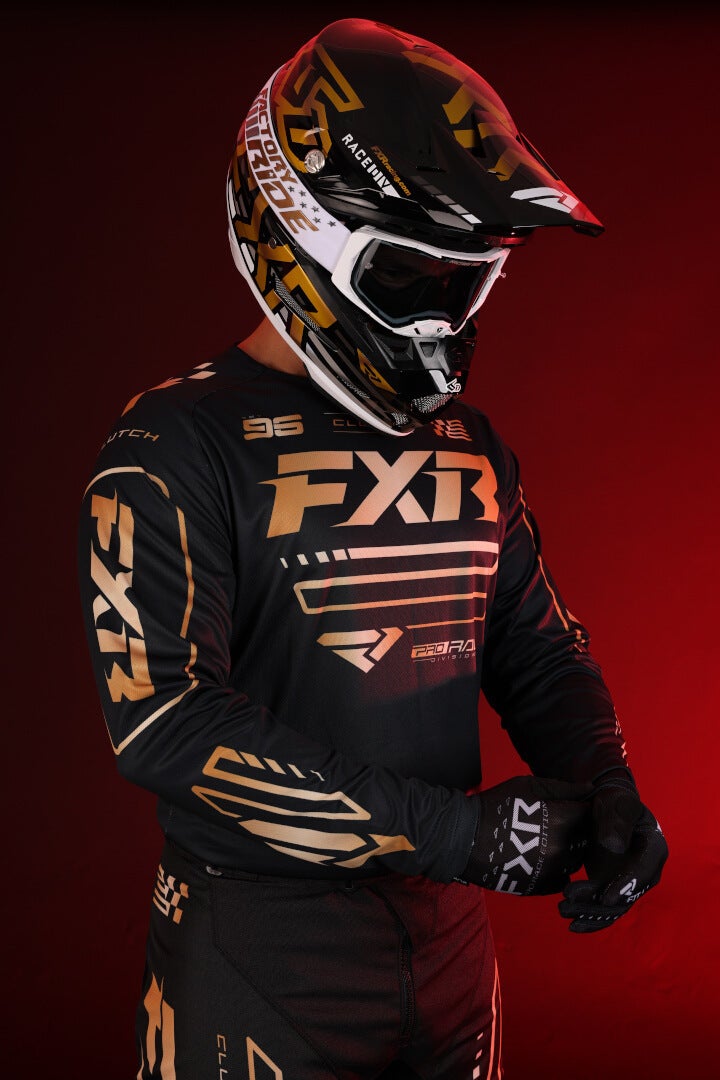 FXR Clutch 2025 Motocross trøje Sort/guld 4XL Figur 6