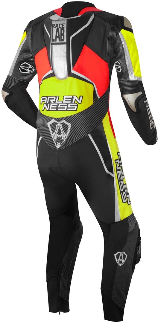 Arlen Ness Alcarras Race One Piece Kangaroo Motorcycle Leather Suit black/red/yellow 60 Figure 2