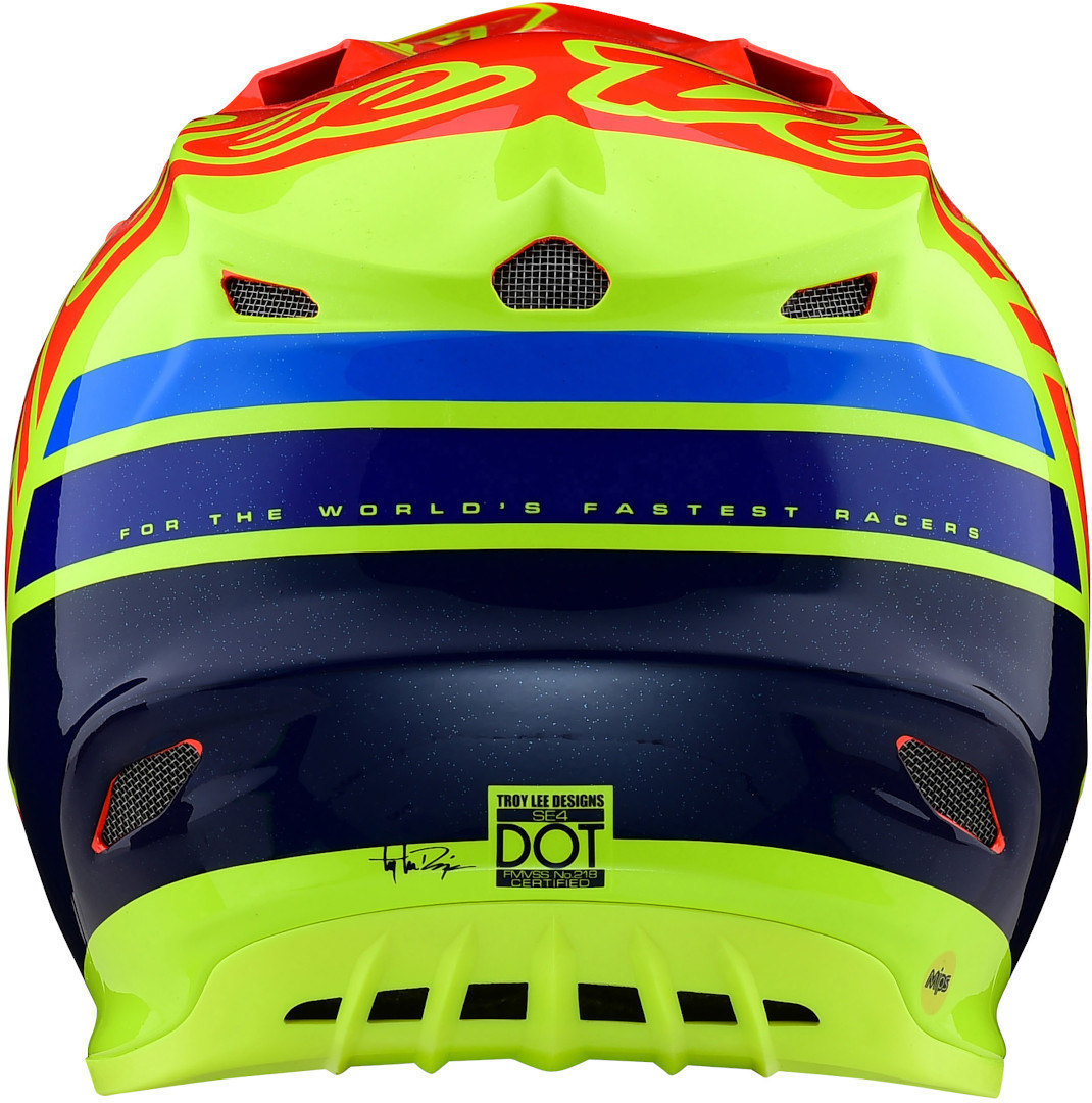 Troy Lee Designs SE4 Silhouette MIPS Cască de motocross portocaliu/galben 2XL Figura 6