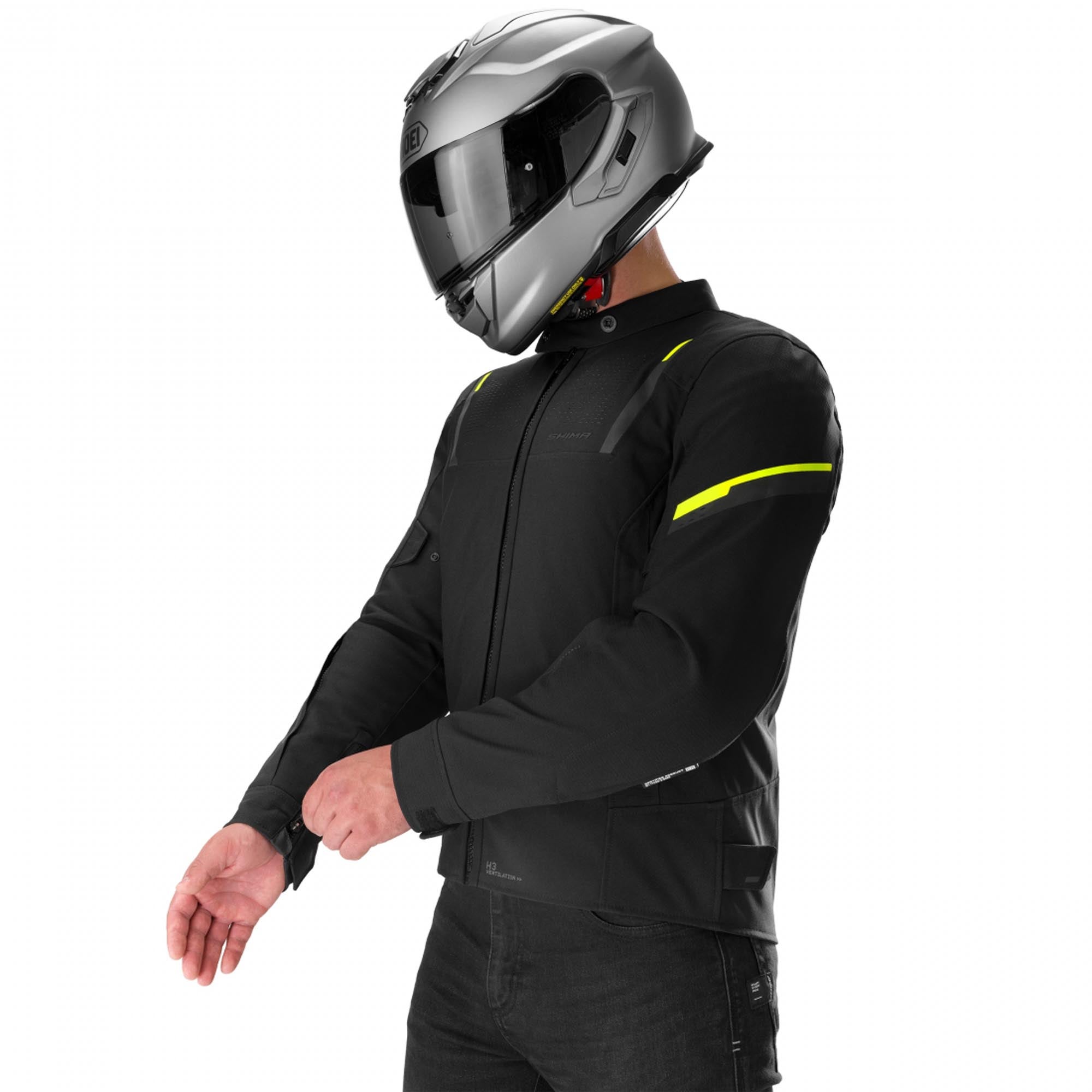 SHIMA Rush 3.0 Motorcykeltextiljacka svart/gul 3XL Figur 7