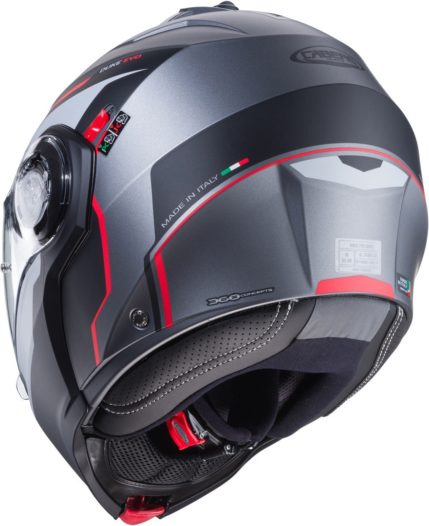 Caberg Duke Evo Move 頭盔 灰色/黑色/红色 XL（61/62） 图2