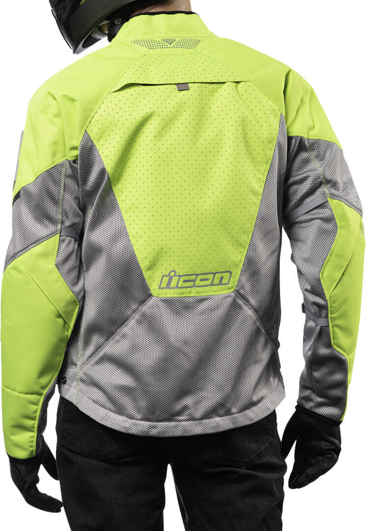 Icon Mesh AF 2023 Motorcycle Textile Jacket grey/yellow L Figure 4