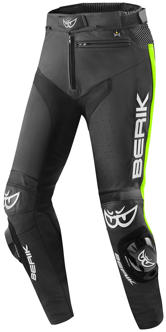 Berik Track Pantalons en cuir noir/jaune 58 Figure 1