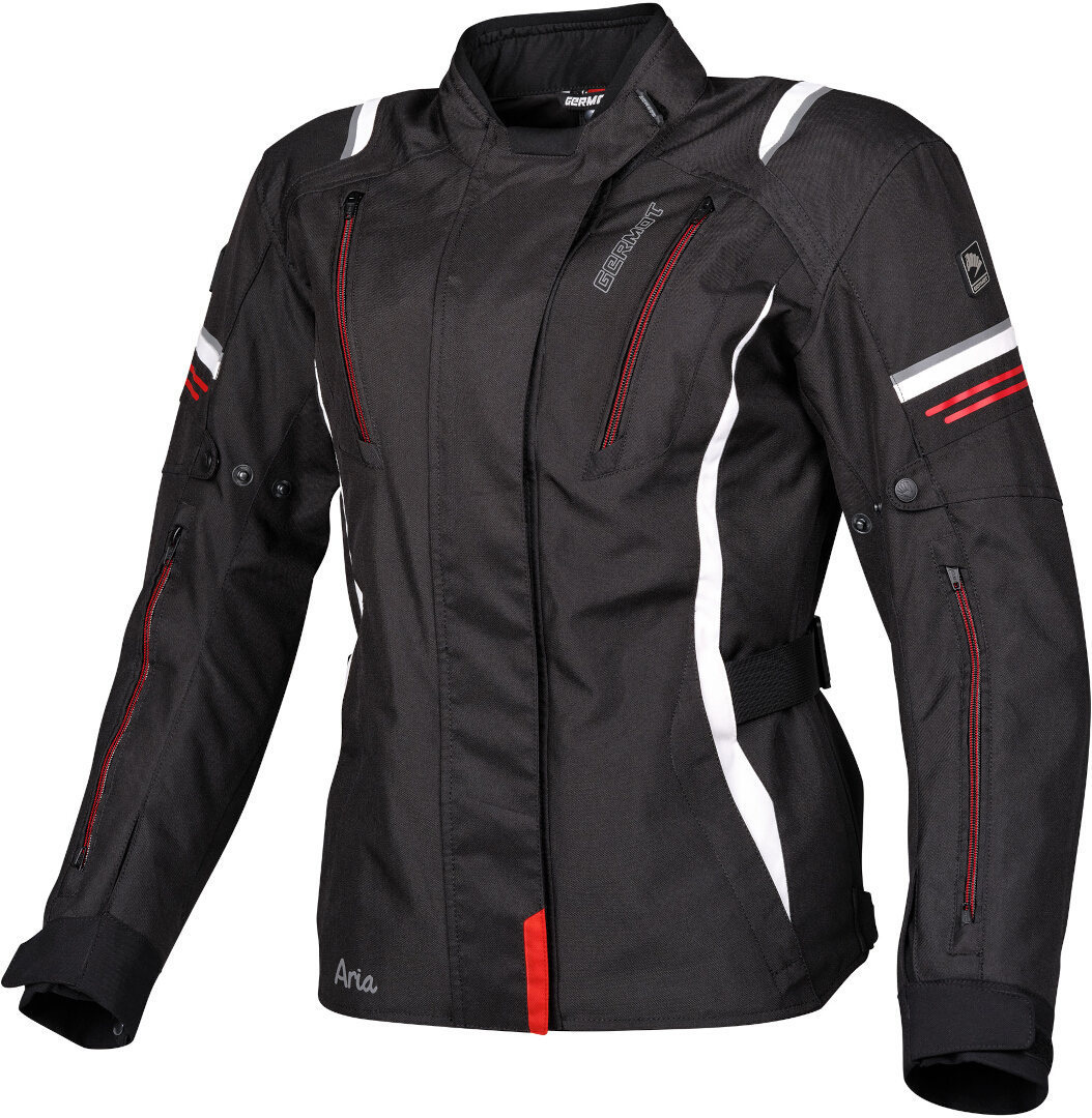 Germot Aria waterproof Ladies Motorcycle Textile Jacket black/white/red 42 Figure 1