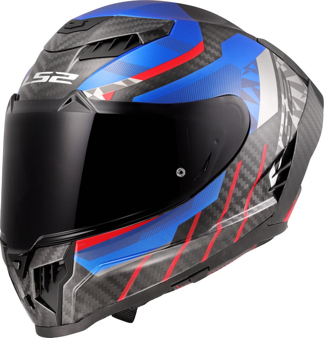 LS2 FF807 Dragon Trax Carbon Helm carbon/blau/rot S (55/56) Abbildung 2