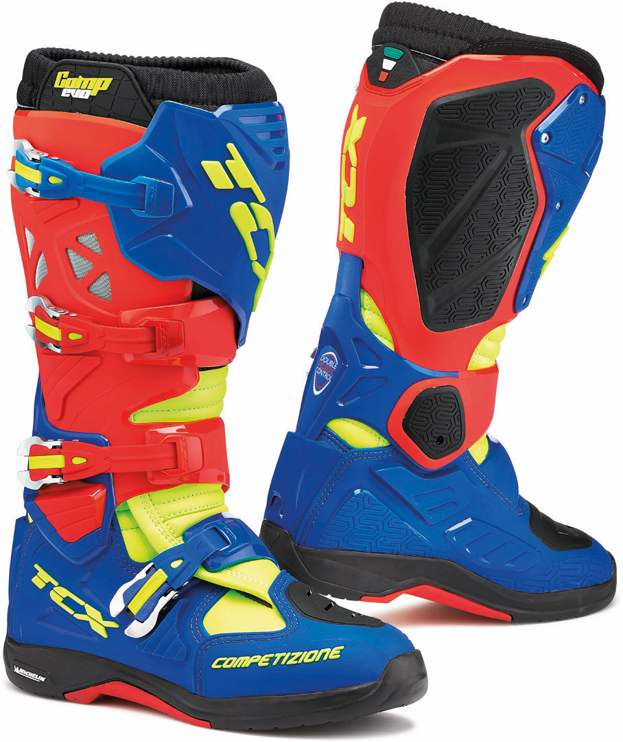 TCX Comp Evo 2 Michelin Bottes de motocross bleu/rouge 41 Figure 1