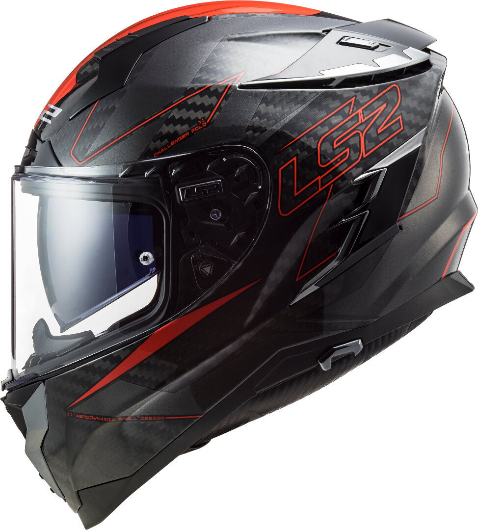 LS2 FF327 Challenger Fold Carbon Casque Rouge L (59/60) Figure 4