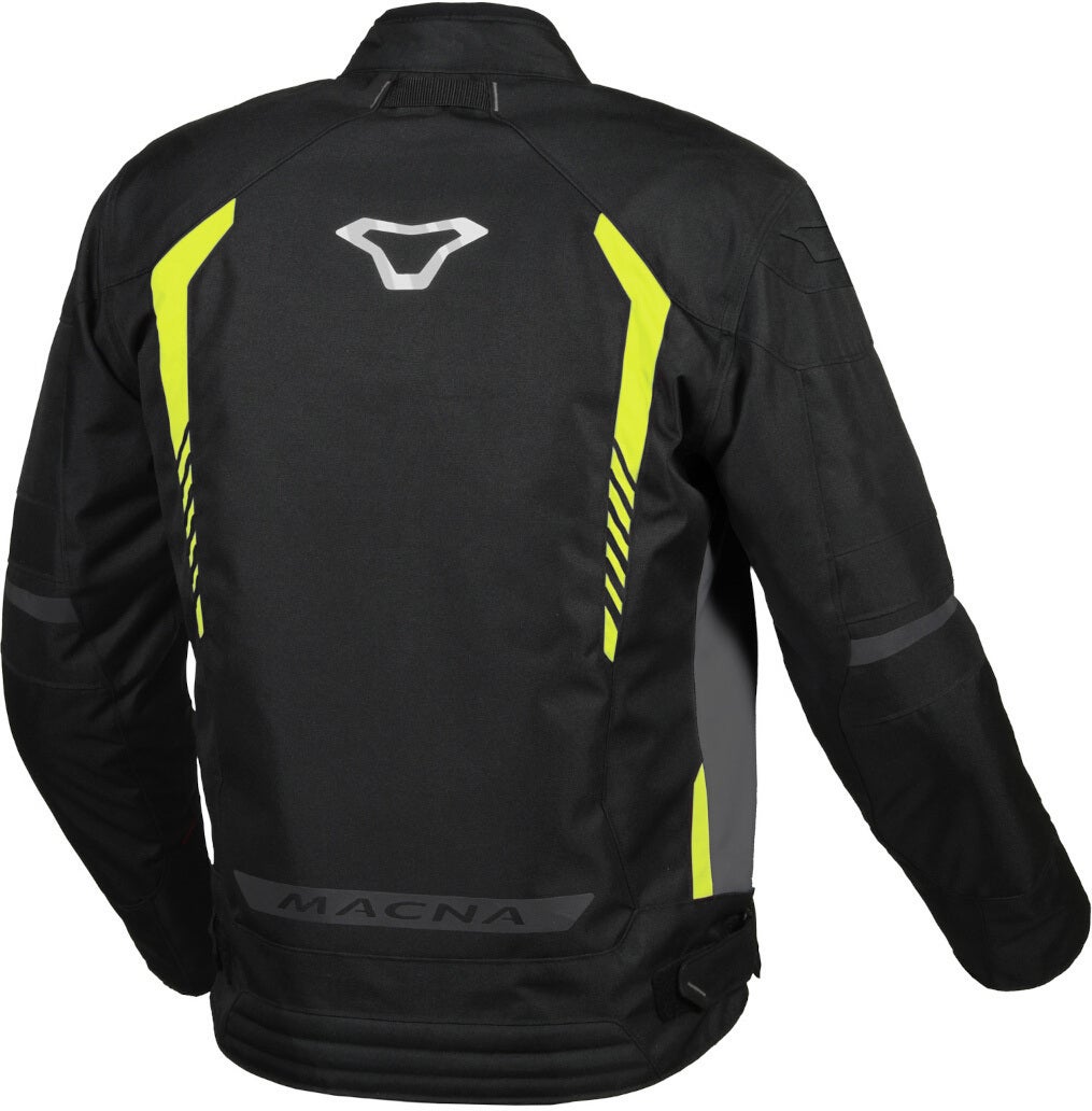 Macna Tazar wasserdichte Motorrad Textiljacke schwarz/gelb XXL Abbildung 2