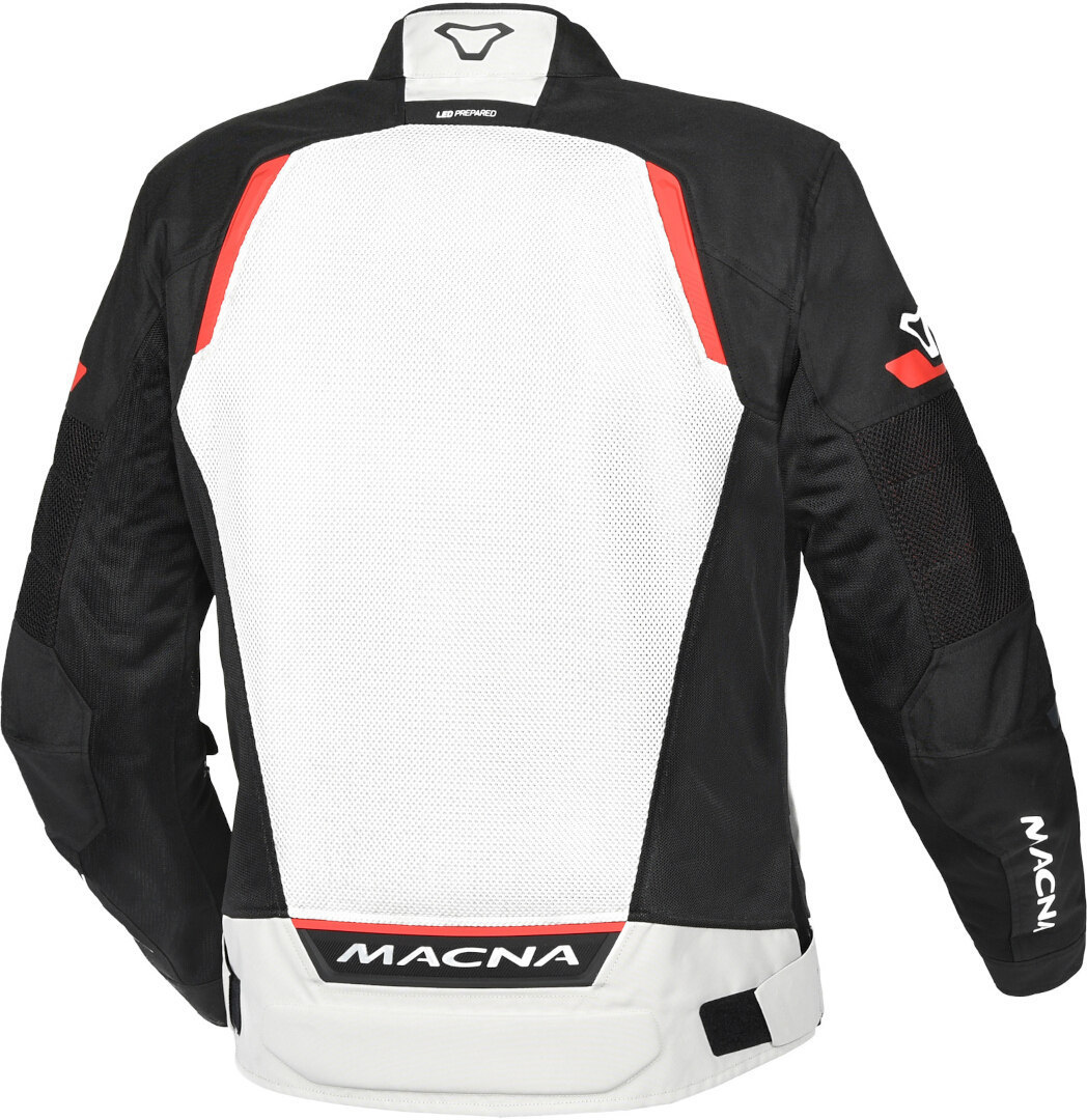Macna Tondo waterproof Motorcycle Textile Jacket light grey/black/red L Figure 2