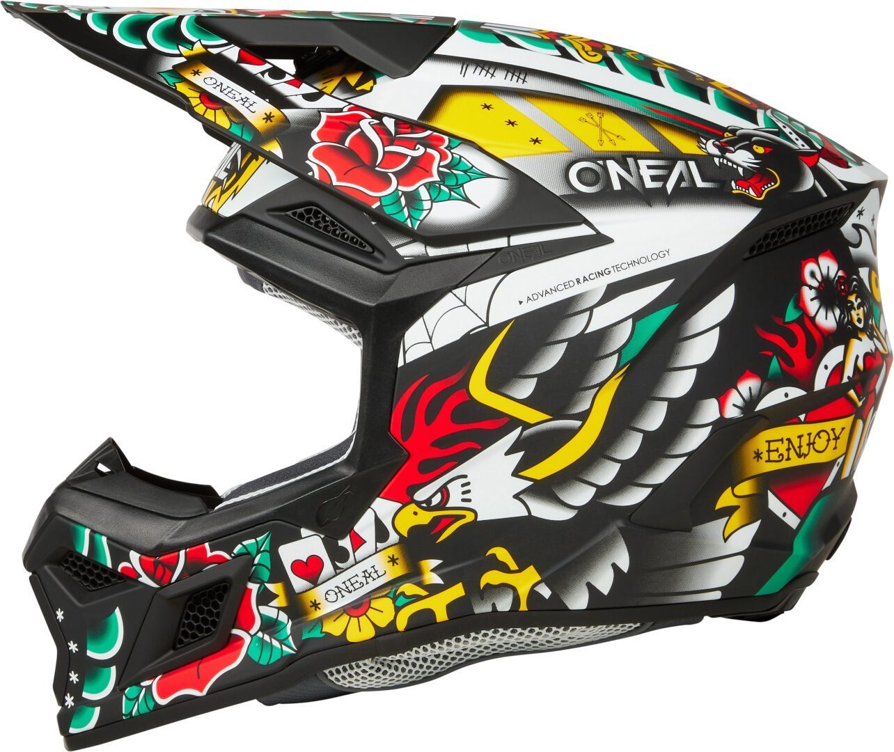 Oneal 3SRS Inked Casco da motocross Multicolore M Figura 5
