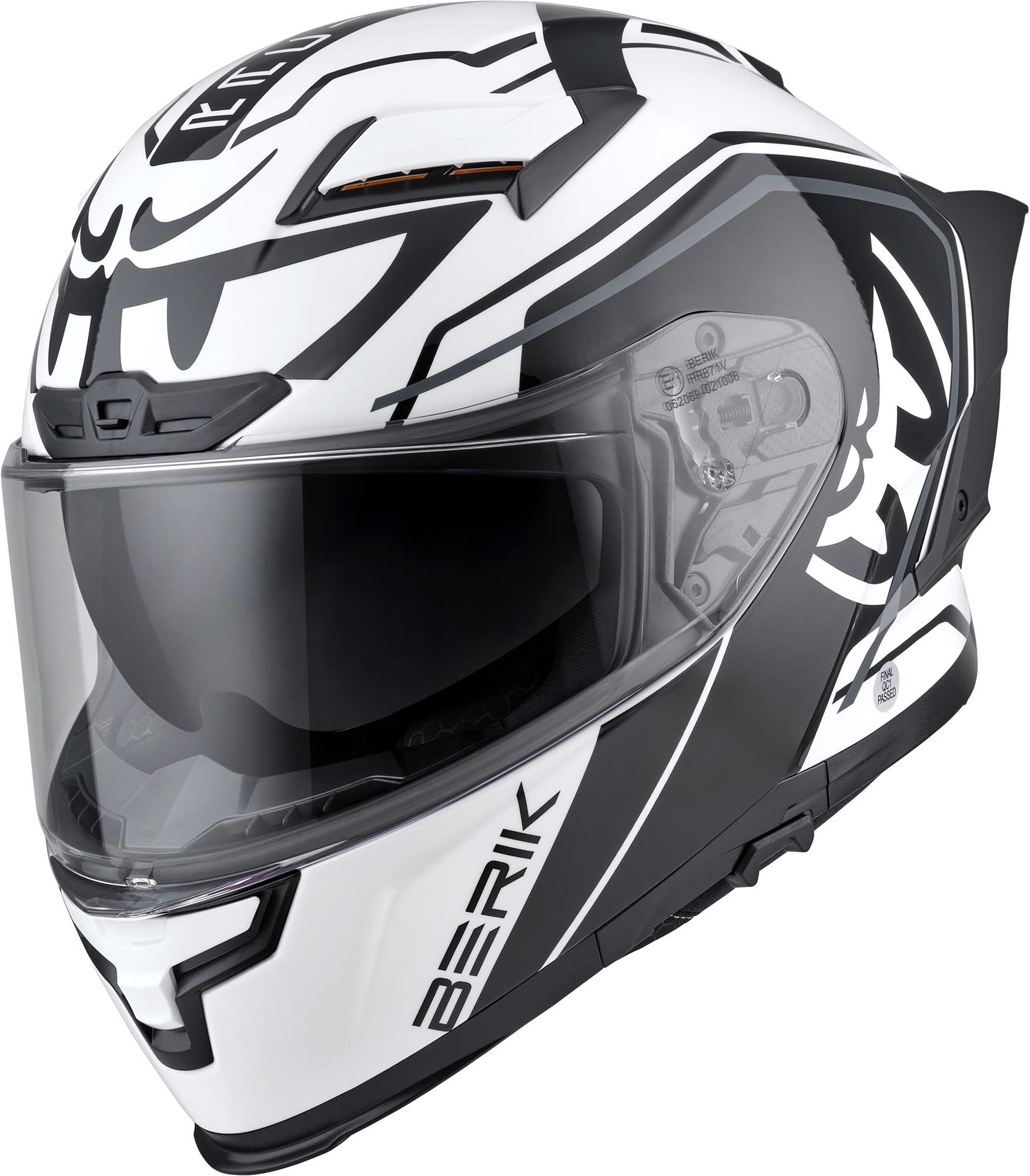 Berik FF871 Mapuro Casco blanco/negro/gris S Figura 1