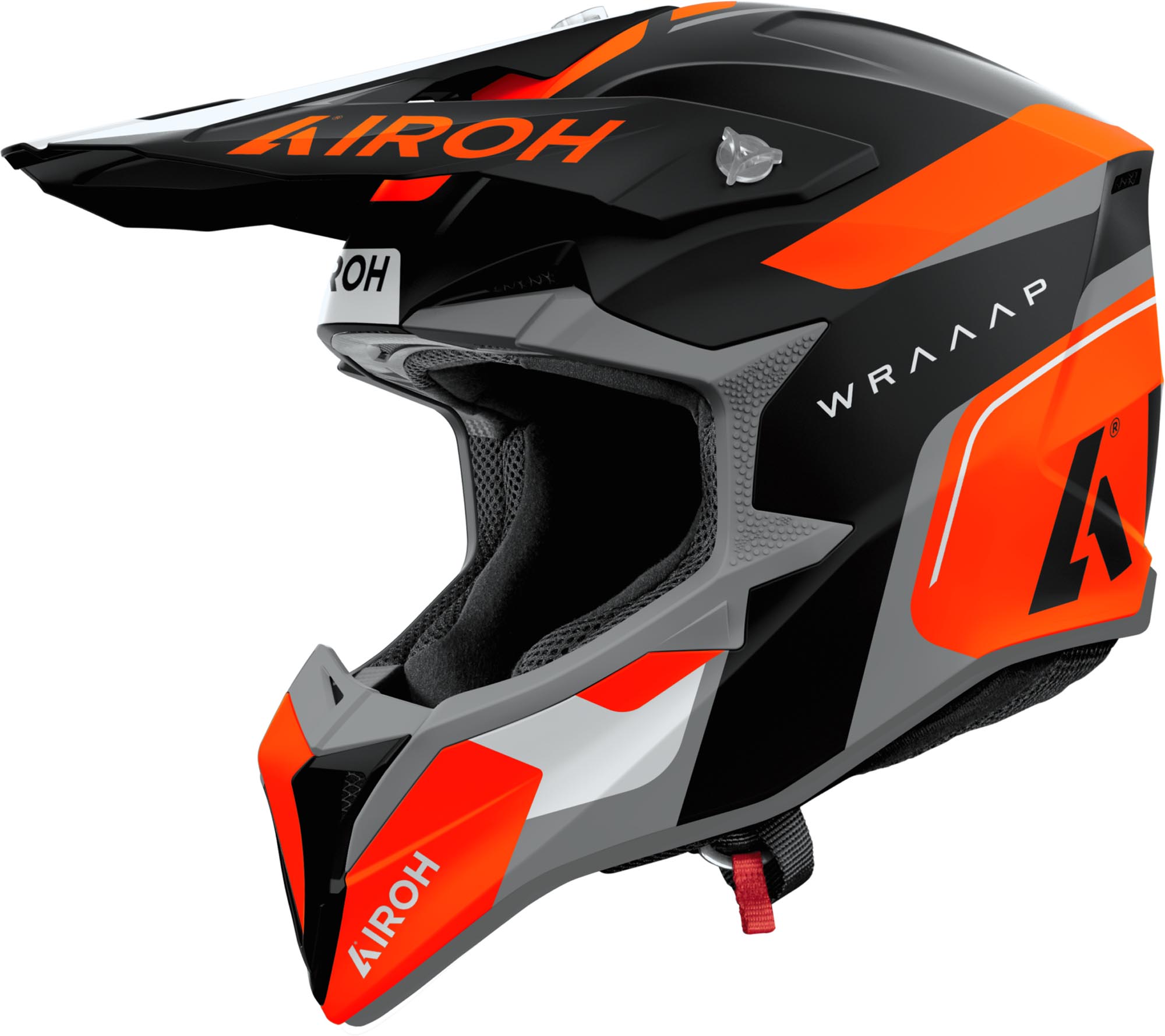 Airoh Wraaap Conquer Casco de motocross negro mate/gris/naranja M (57/58) Figura 1