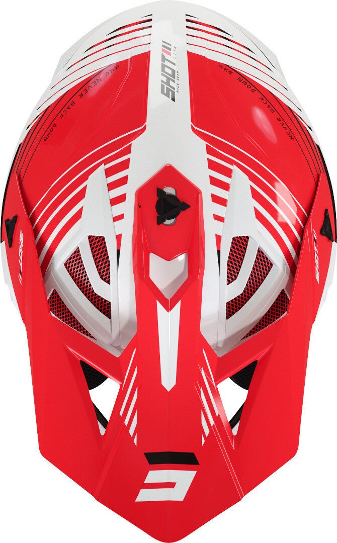 Shot Lite Fury Motocross Helmet white/red M (57/58) Figure 3