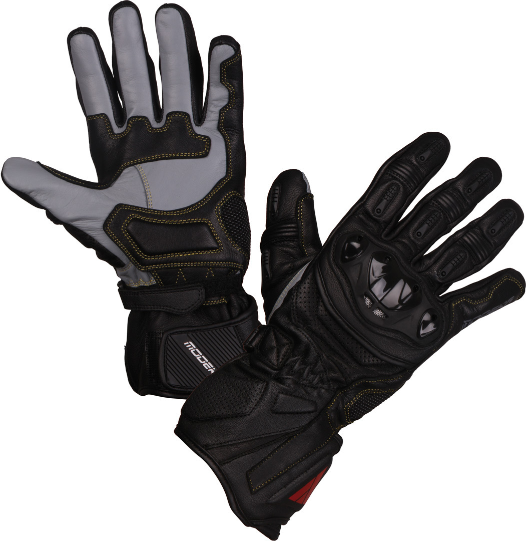 Modeka Cay Luvas de moto de senhoras preto M Figura 1