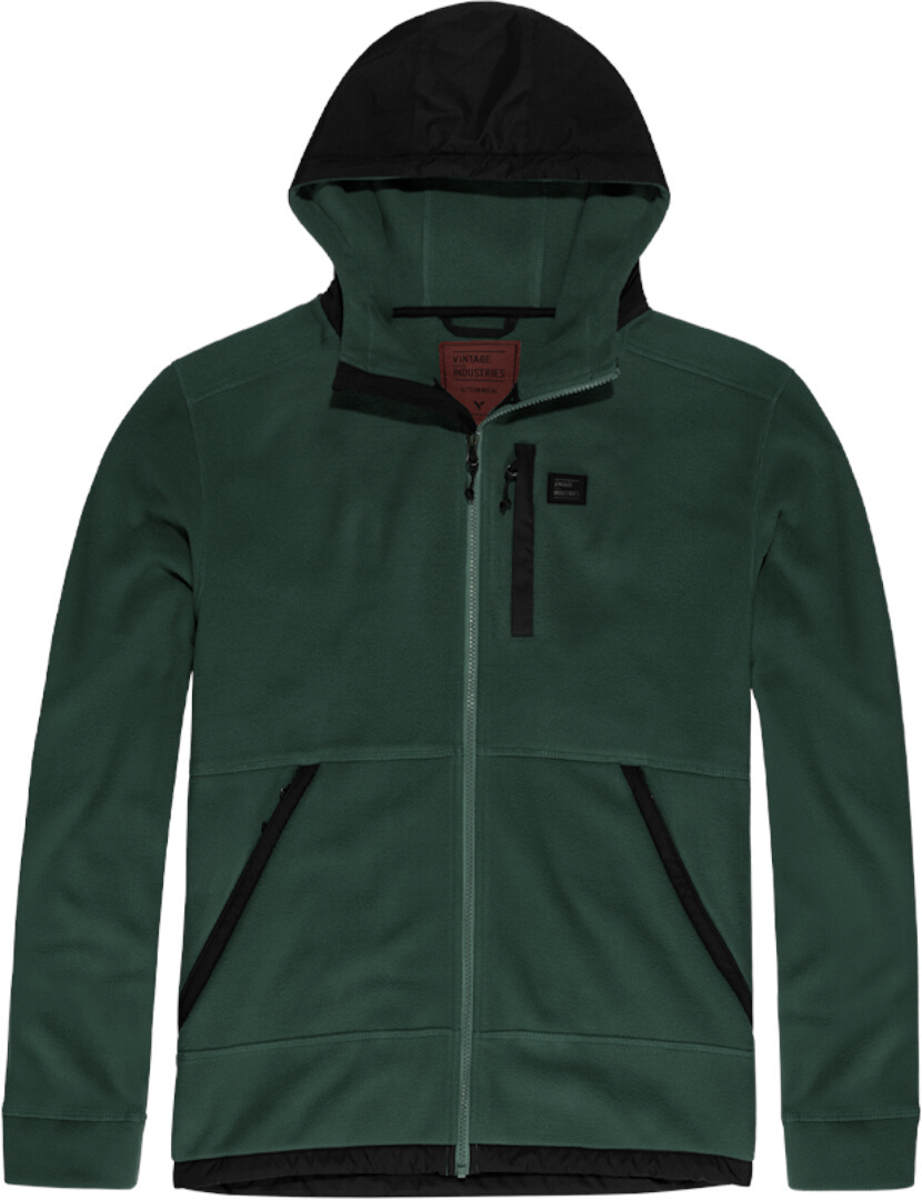 Vintage Industries Vitor Hollow Fibre Fleece Hanorac cu fermoar verde S Figura 1