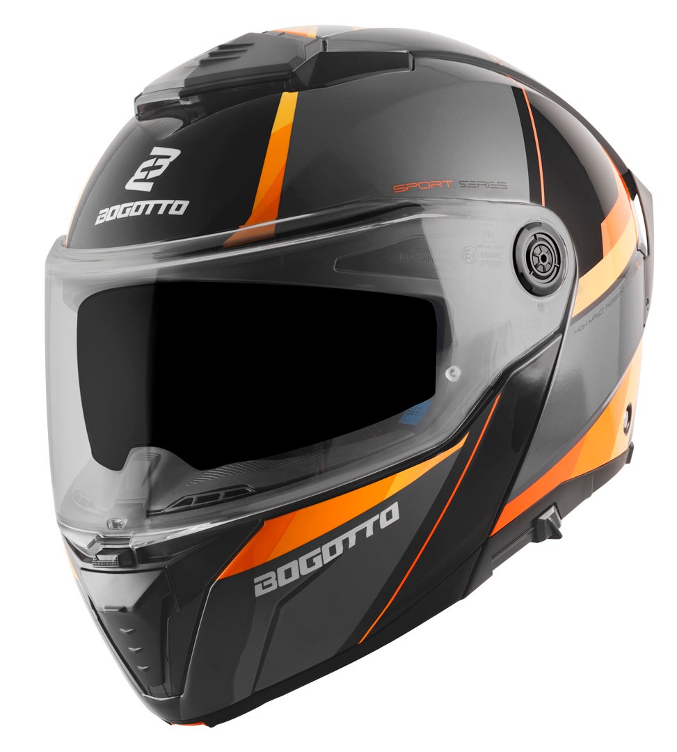 Bogotto FF404 Ezion Casque modulable noir mat/orange S Figure 3