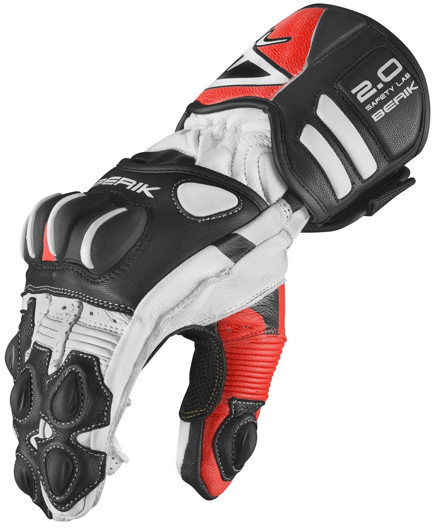 Berik Thunar Evo Motorcykel handsker sort/hvid/neonrød M Figur 2